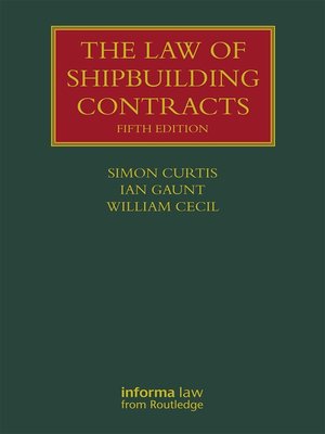 cover image of The Law of Shipbuilding Contracts